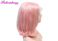 Farbfront-Spitze-Perücken-Bobs des Rosa-1b gesunde Dichte der Menschenhaar-Wellen-180%