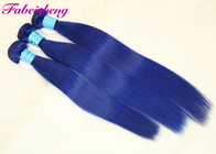 Verdoppeln Sie gezogenes Blau farbige Haar-Erweiterungen für weiblichen Grad 9A