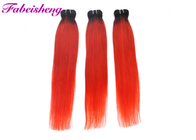 Starkes unteres Rot färbte Haar-Erweiterungen 18&quot; 20&quot; 22&quot;/brasilianische Menschenhaar-Bündel